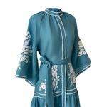 De Castro Dress Turquoise Swan Dress