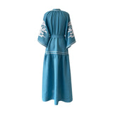 De Castro Dress Turquoise Swan Dress