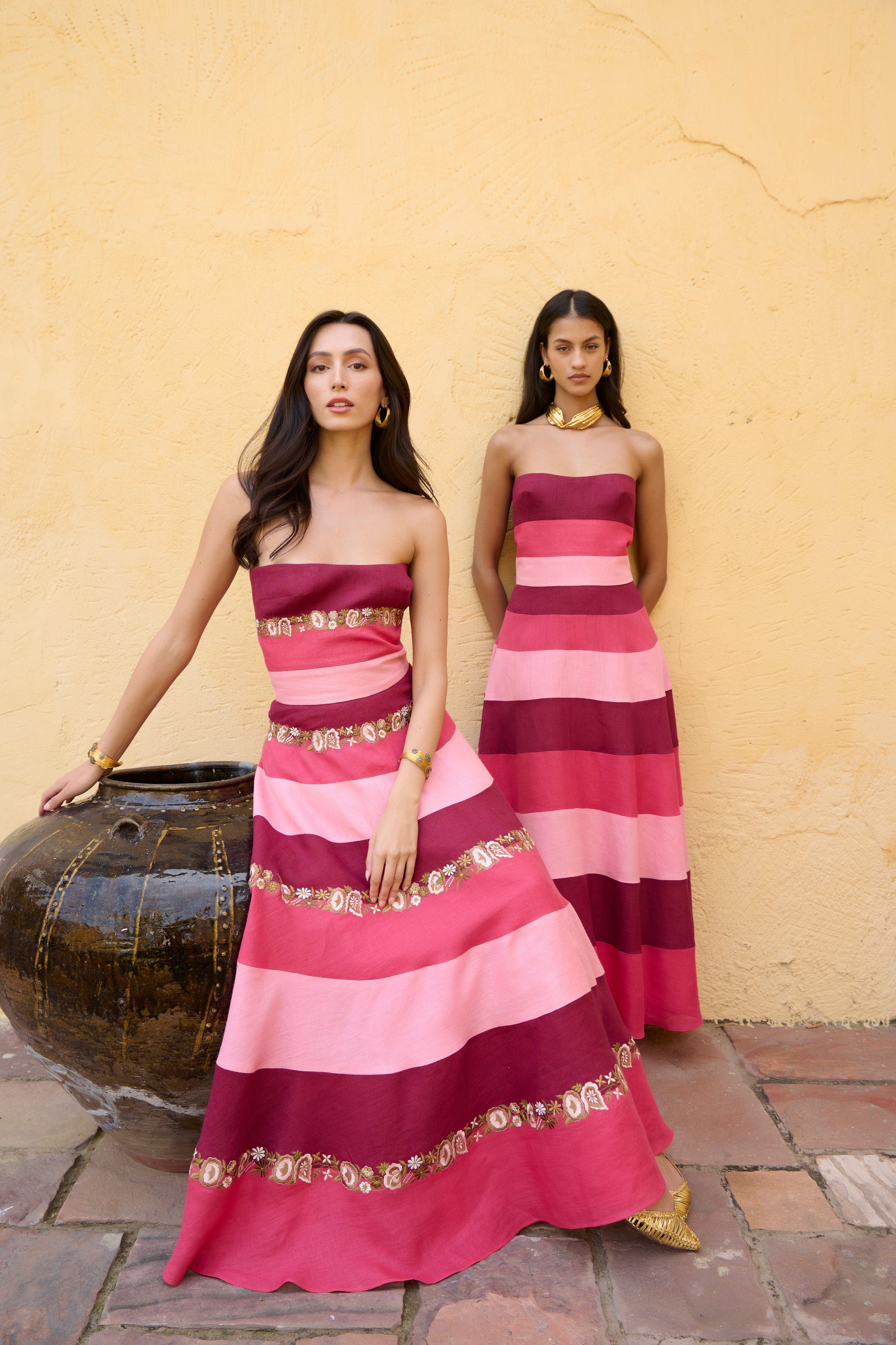De Castro Dresses Bloom Stripe Dress