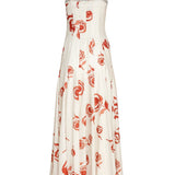 ESTEFANIA Dress Rosetta Maxi Dress Ivory Red
