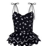 ESTEFANIA Top Rosita Peplum Top Black