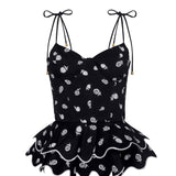 ESTEFANIA Top Rosita Peplum Top Black