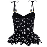 ESTEFANIA Top Rosita Peplum Top Black