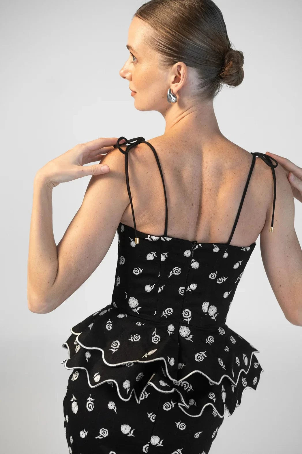 ESTEFANIA Top Rosita Peplum Top Black