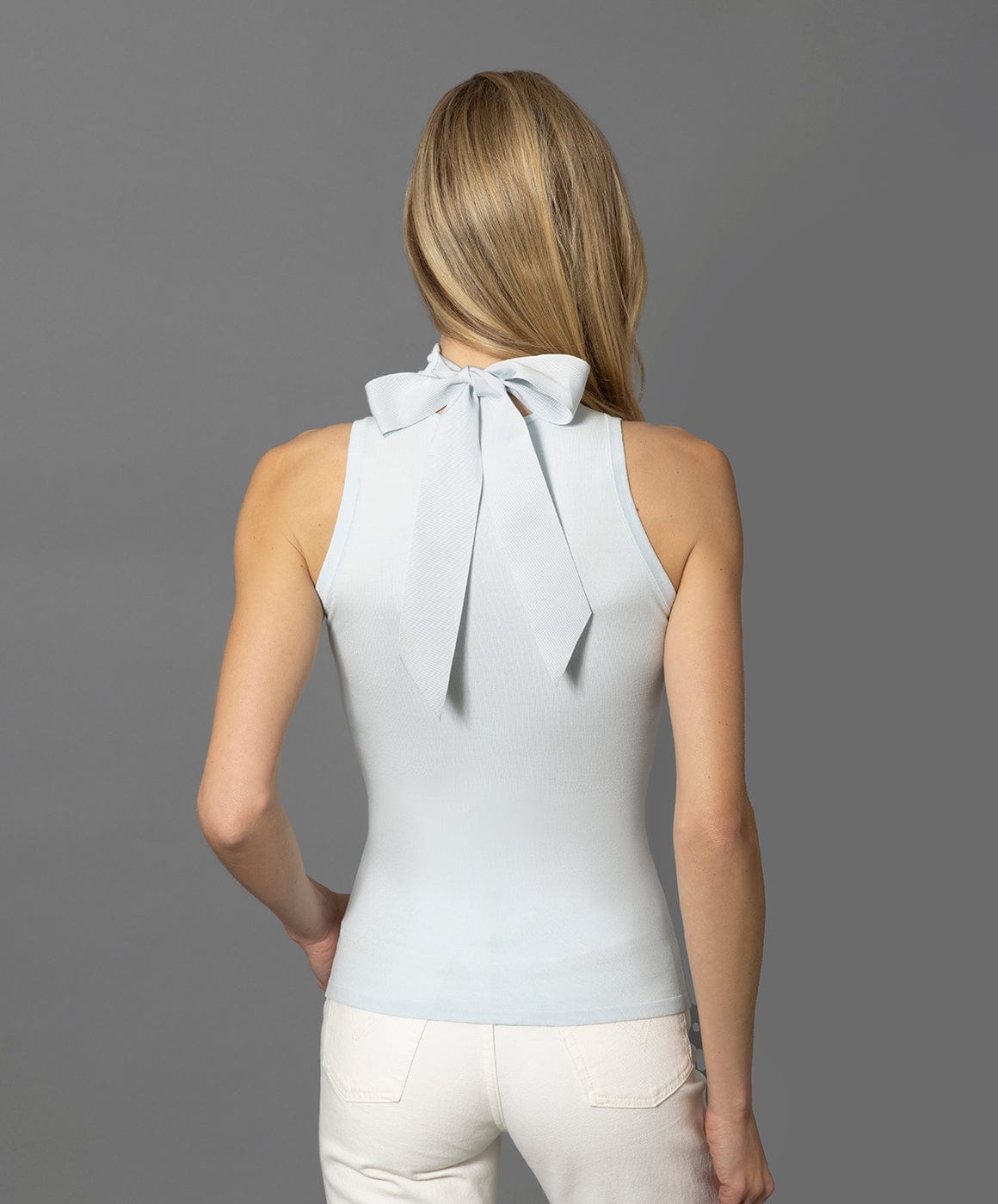 Fallon and Ava Top The Sleeveless Bow Turtleneck
