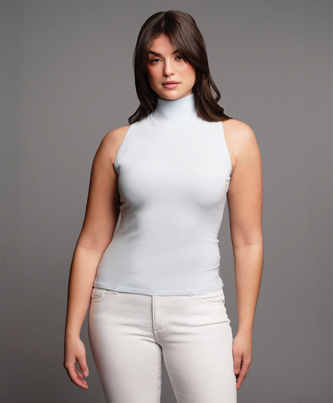 Fallon and Ava Top The Sleeveless Bow Turtleneck