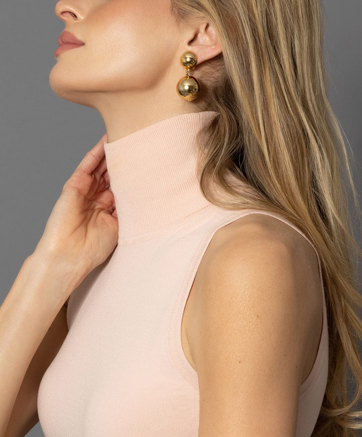 Fallon and Ava Turtleneck Pink Peony / XS The Sleeveless Turtleneck