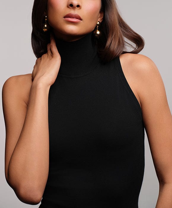 Fallon and Ava Turtleneck Black / XS The Sleeveless Turtleneck
