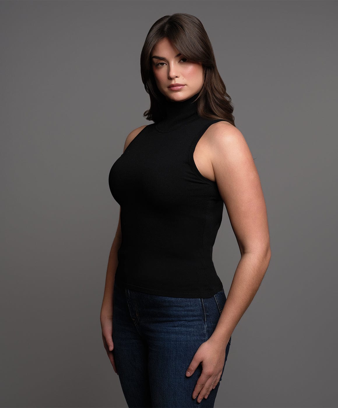 Fallon and Ava Turtleneck The Sleeveless Turtleneck
