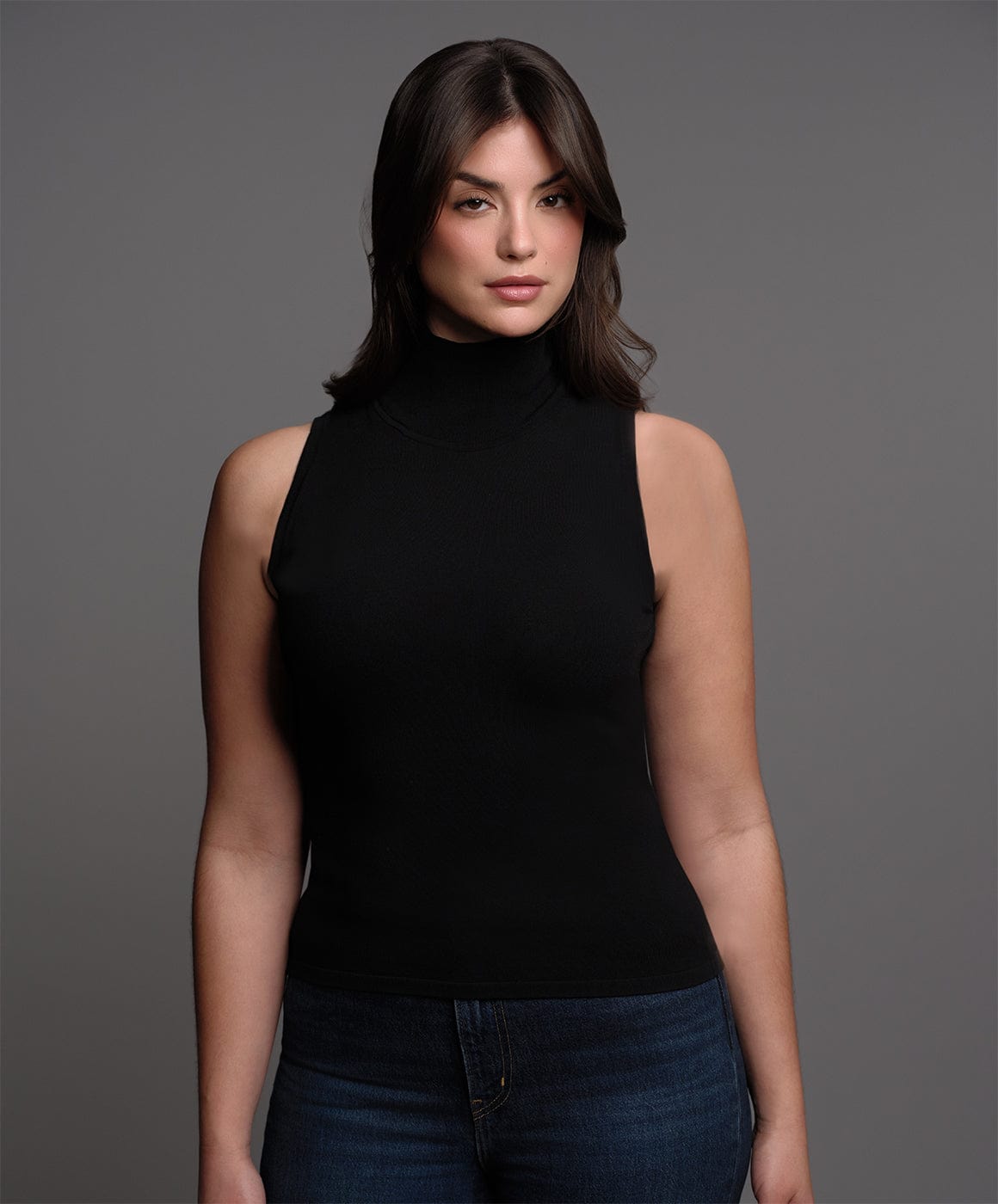 Fallon and Ava Turtleneck The Sleeveless Turtleneck