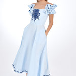 Fanm Mon Dress L / Light Lagoon Alya Marassa