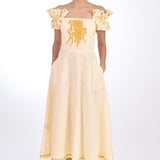 Fanm Mon Dress L / Light Yellow Alya Marassa