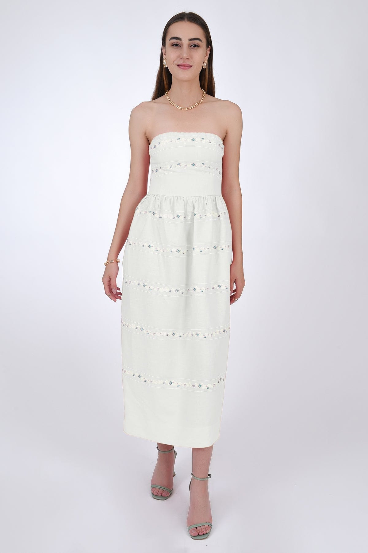 Fanm Mon Dress L / Ivory Anim Manmzel