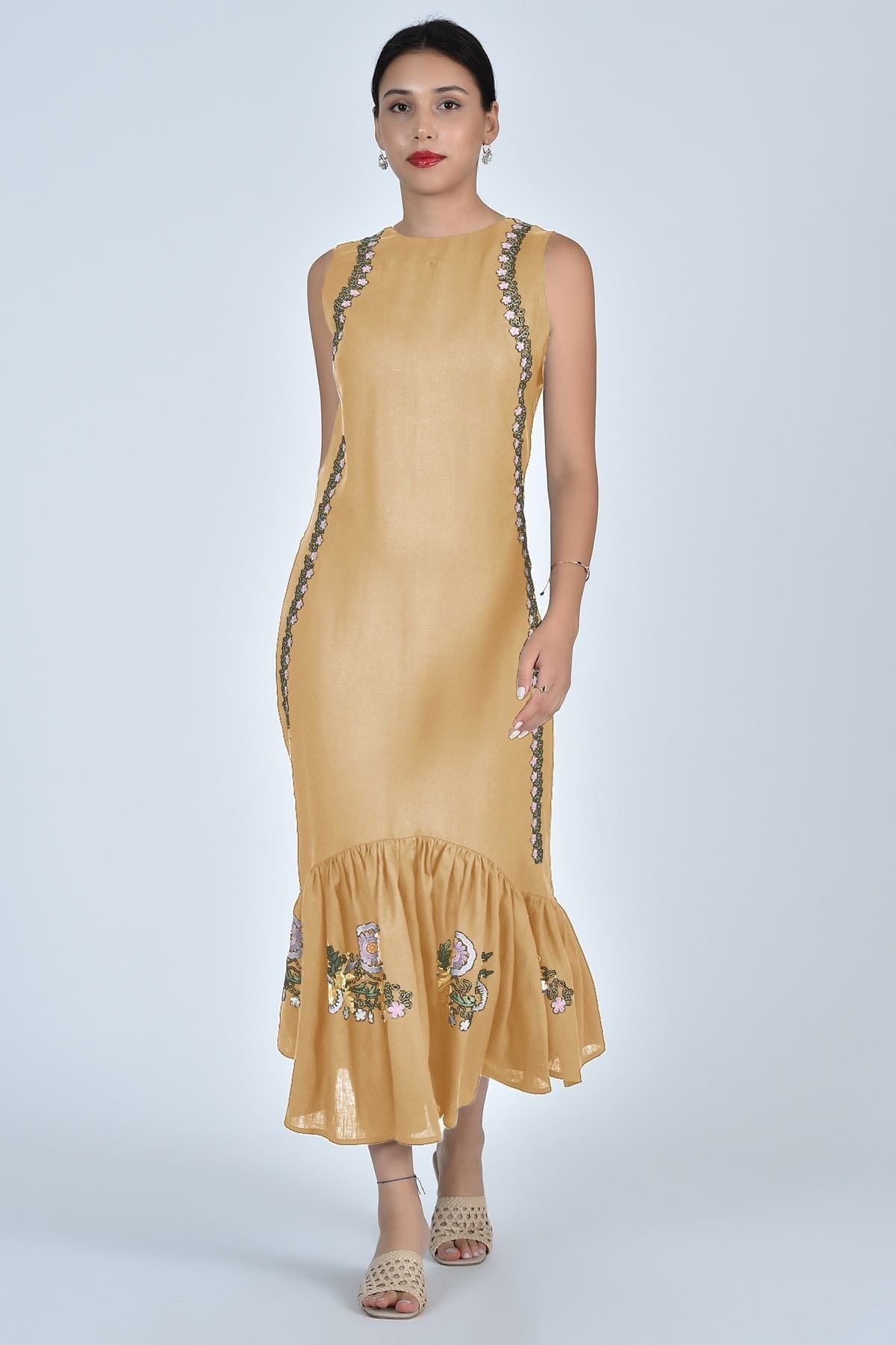 Fanm Mon Dress L / Caramel Elegance