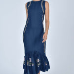 Fanm Mon Dress L / Indigo Blue Elegance
