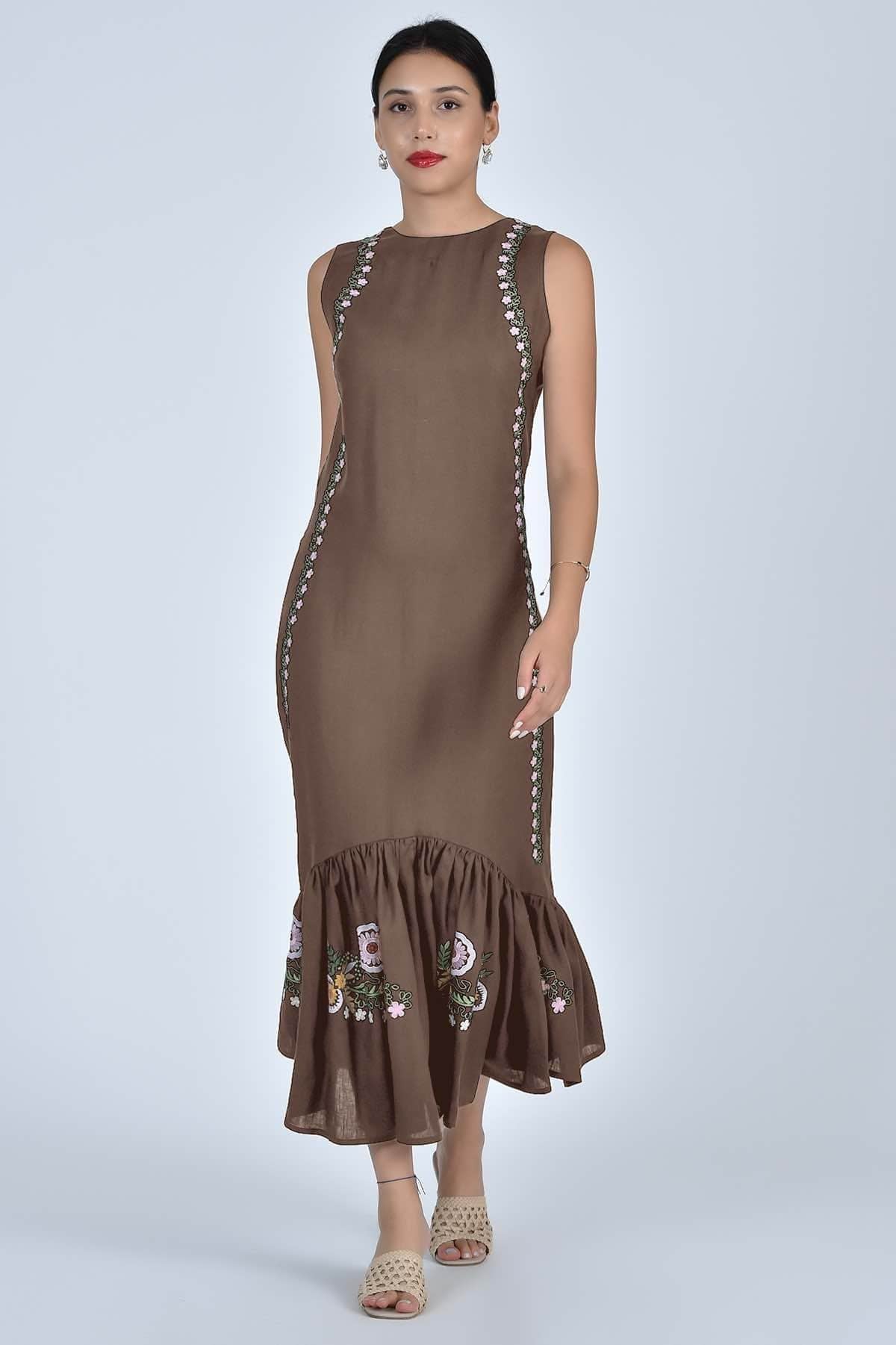 Fanm Mon Dress L / Espresso Elegance