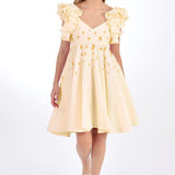 Fanm Mon Dress XXS / Light Yellow Galata Marassa