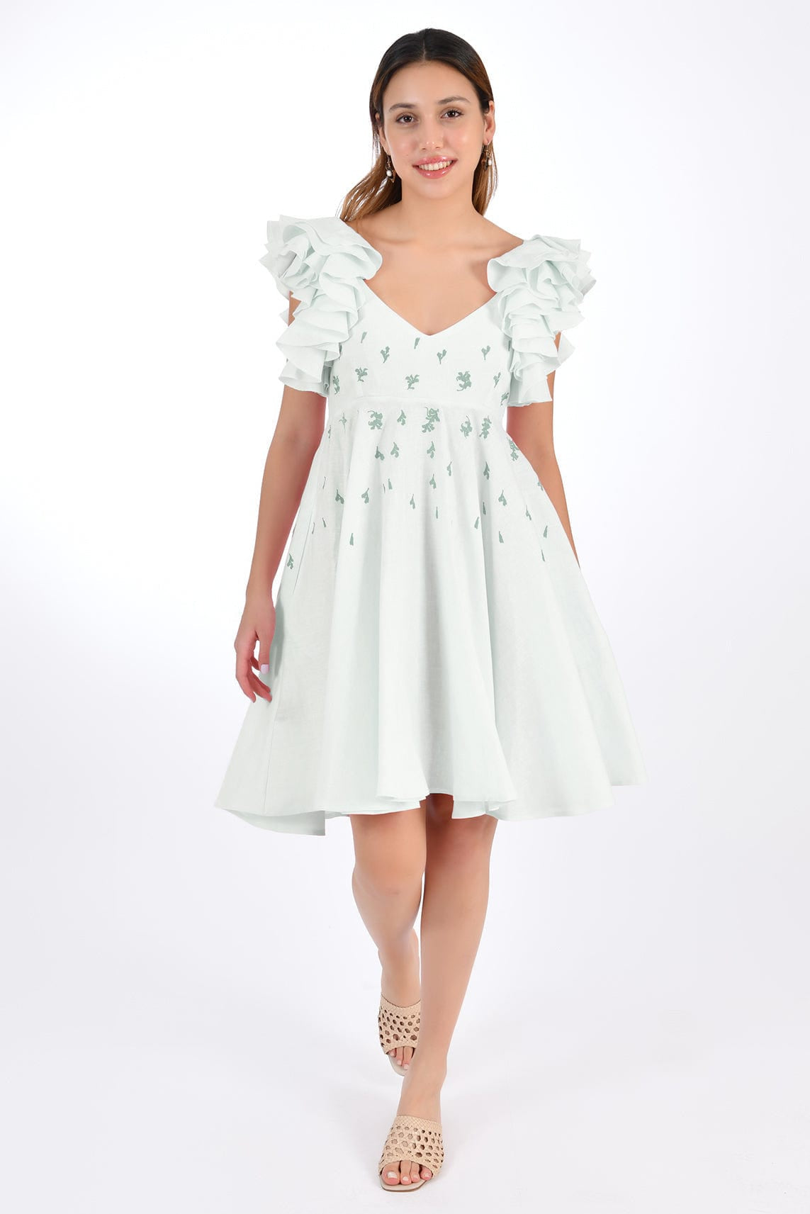 Fanm Mon Dress XXS / Mint Green Galata Marassa