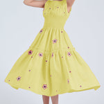 Fanm Mon Dress XXS / Mustard Lime Gardenya