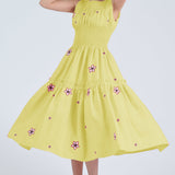 Fanm Mon Dress XXS / Mustard Lime Gardenya