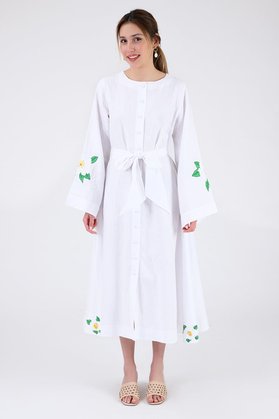 Fanm Mon Dress XXS / White Jama Dress