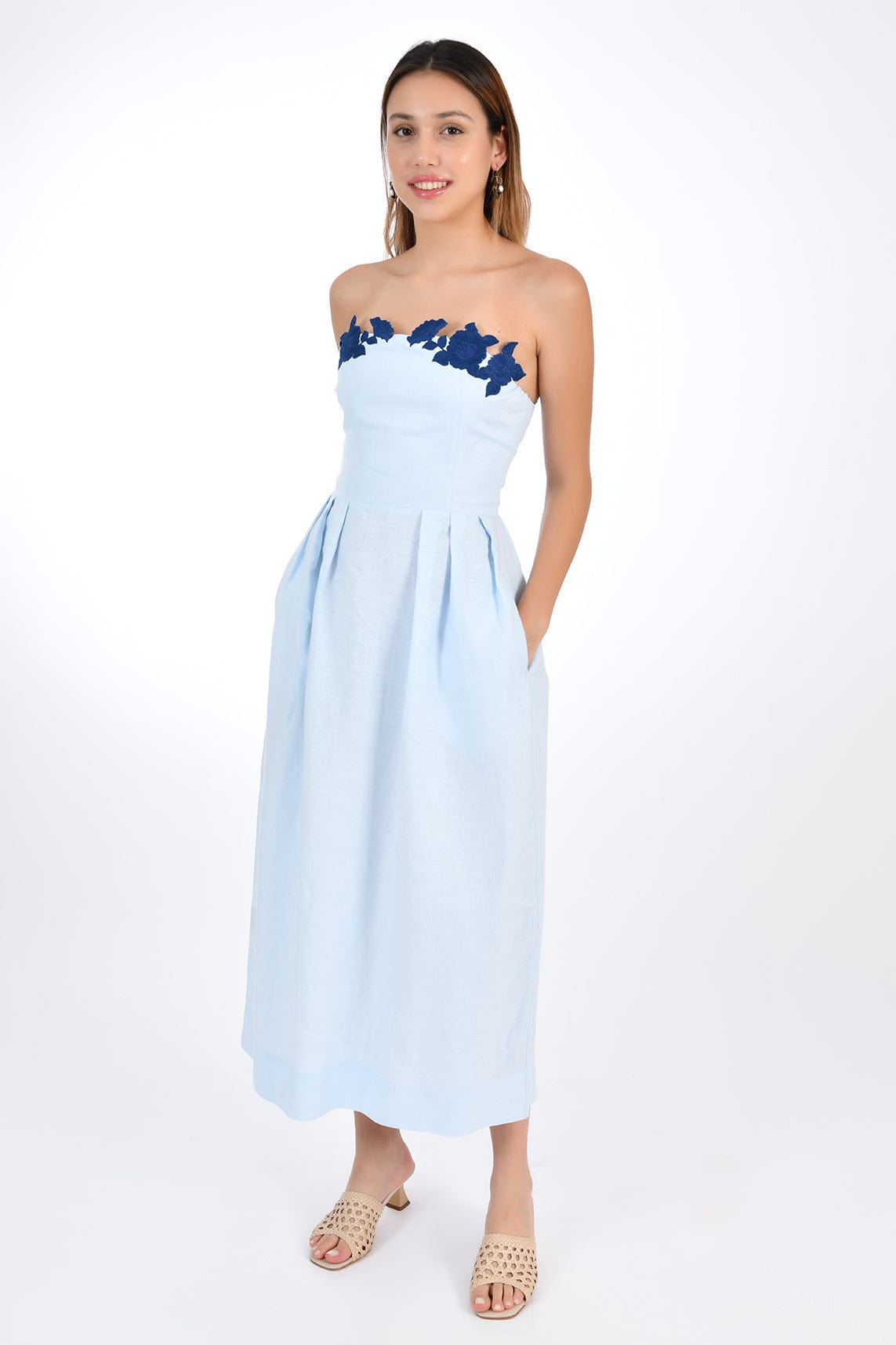 Fanm Mon Dress L / Light Lagoon Lorr Midi Marassa