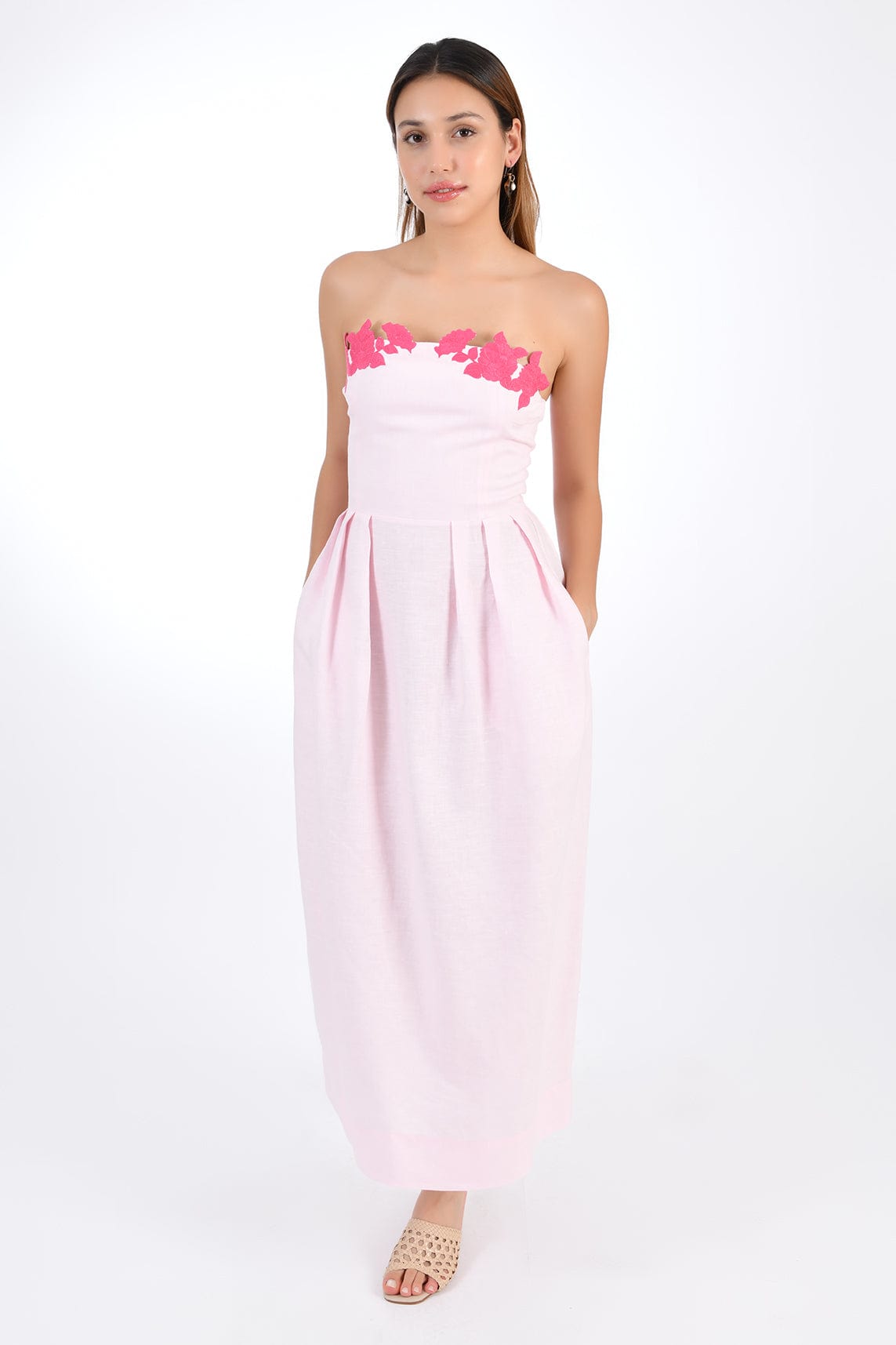 Fanm Mon Dress L / Light Pink Lorr Midi Marassa
