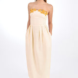 Fanm Mon Dress L / Light Yellow Lorr Midi Marassa