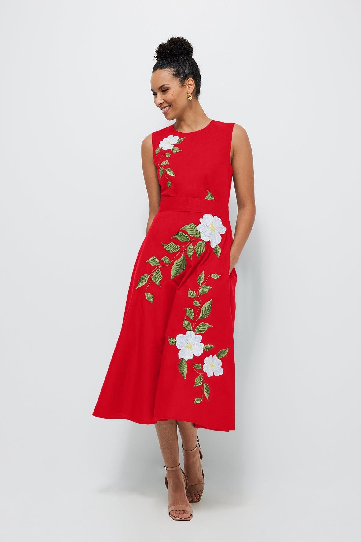 Fanm Mon Dress XXS / Red Magnolia Dress
