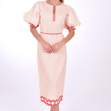 Fanm Mon Dress L / Peach Nehir Marassa