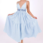 Fanm Mon Dress L / Light Lagoon Ruzgar Marassa