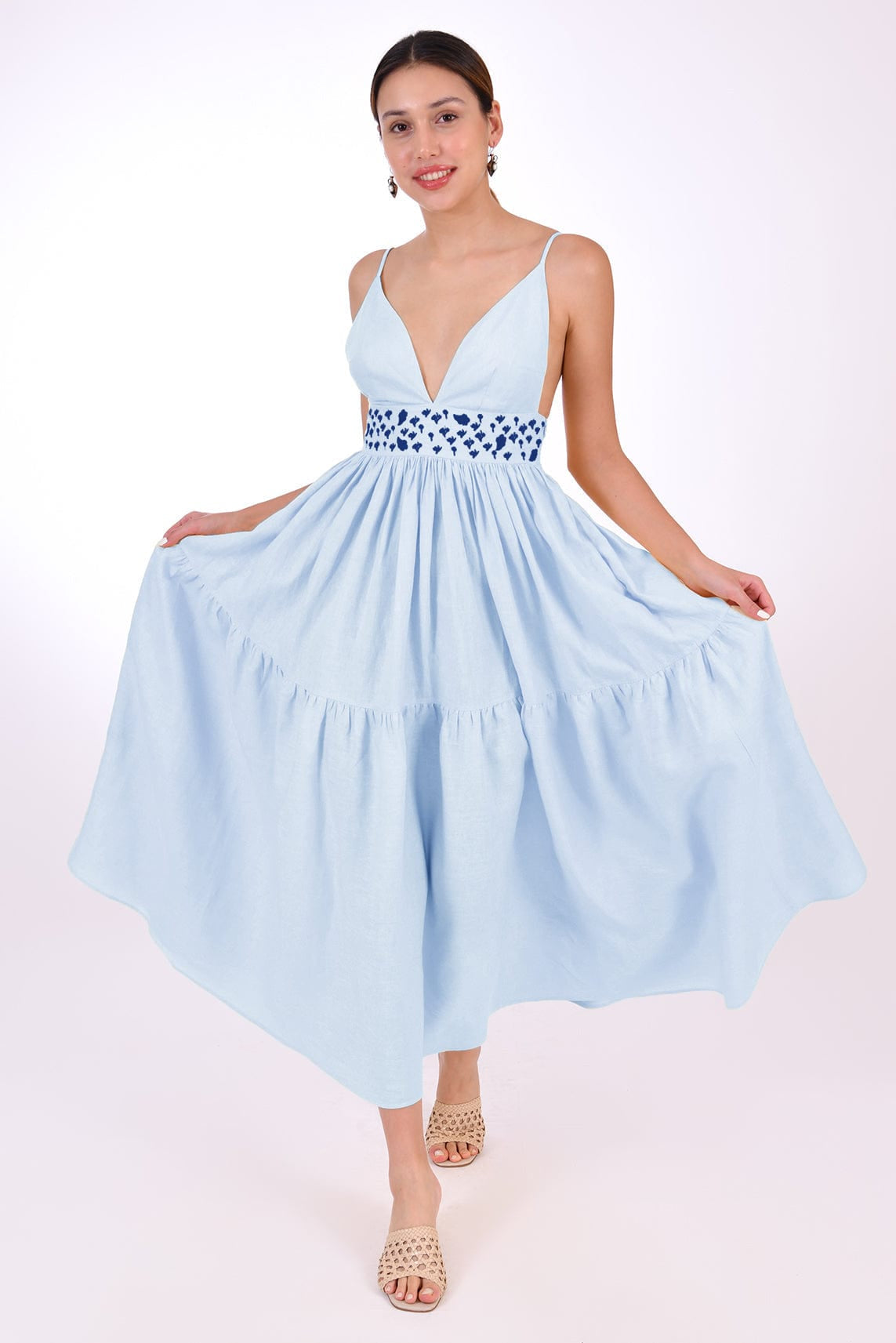 Fanm Mon Dress L / Light Lagoon Ruzgar Marassa