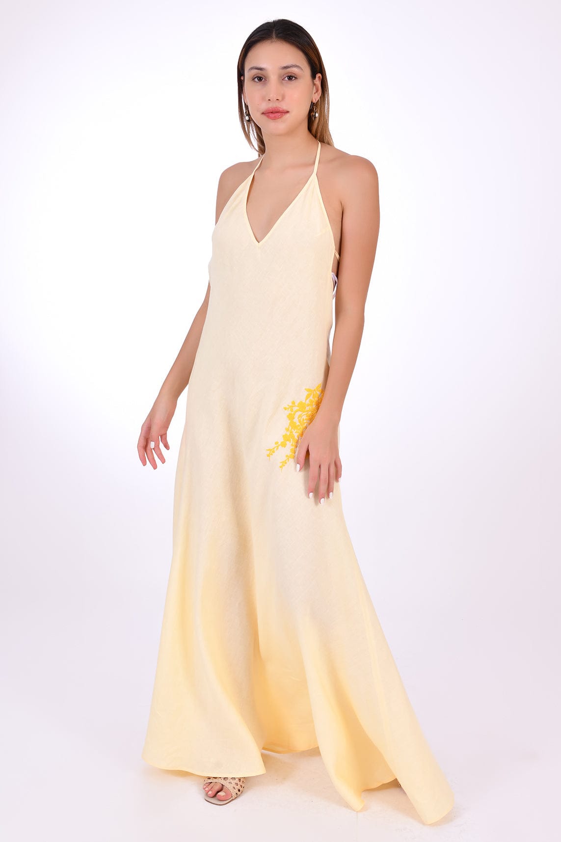 Fanm Mon Dress L / Light Yellow Victoria Marassa