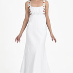 Fanm Mon Midi Dress XXS / White LULU DRESS