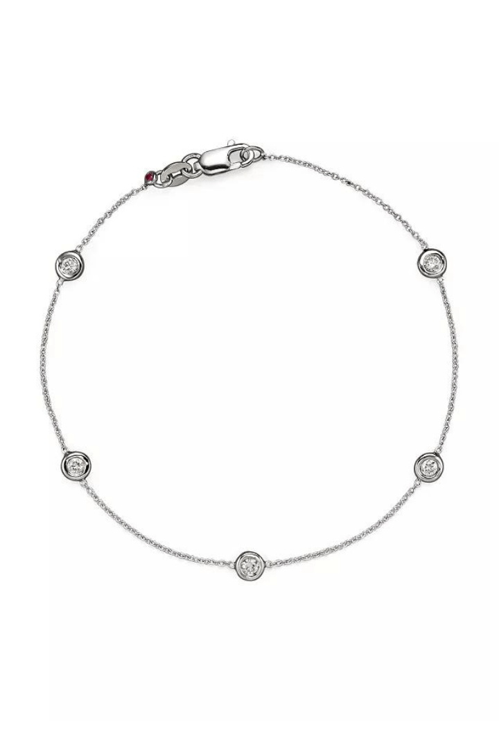 Henri Noël White Gold Diamonds by the Inch Bracelet