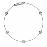 Henri Noël White Gold Diamonds by the Inch Bracelet