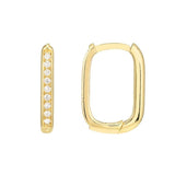 Henri Noël Earrings Diamond Pillow Hoops