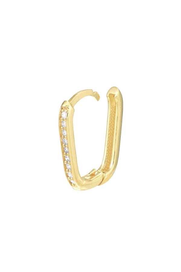 Henri Noël Earrings Diamond Pillow Hoops