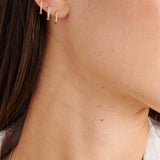 Henri Noël Earrings Mini Diamond Hoops