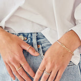 Henri Noël Ring 18k Diamond Chain Ring | Adjustable