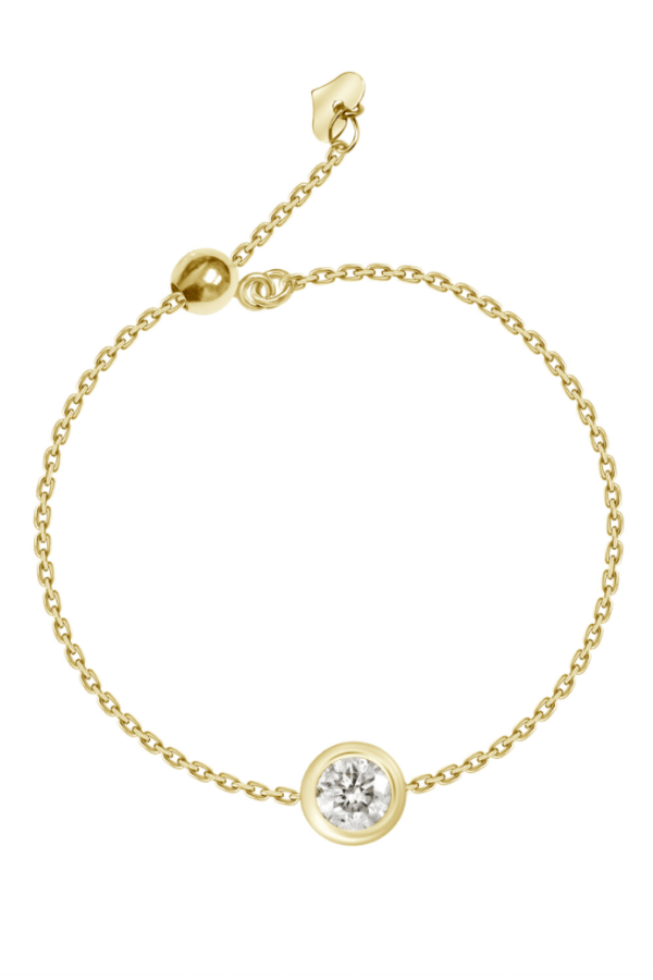 Henri Noël Ring 18k Diamond Chain Ring | Adjustable