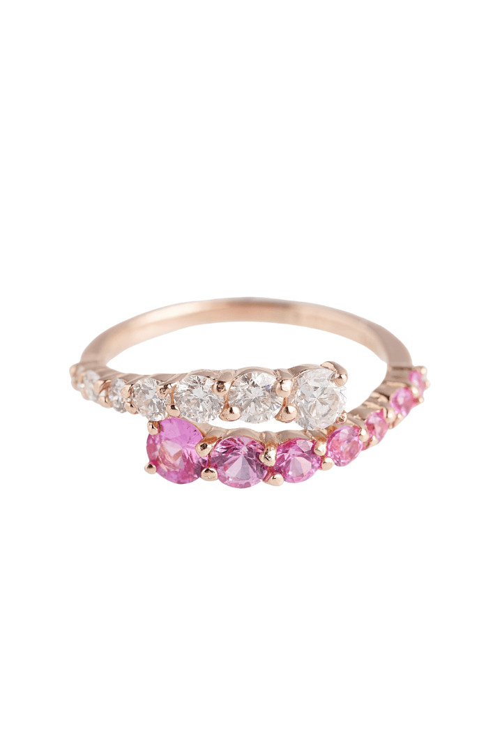 Henri Noël Ring Pippa Pink Sapphire & Diamond Ring