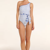 Hermoza Swimwear Johanna One-piece Swimsuit in Santorini Dots