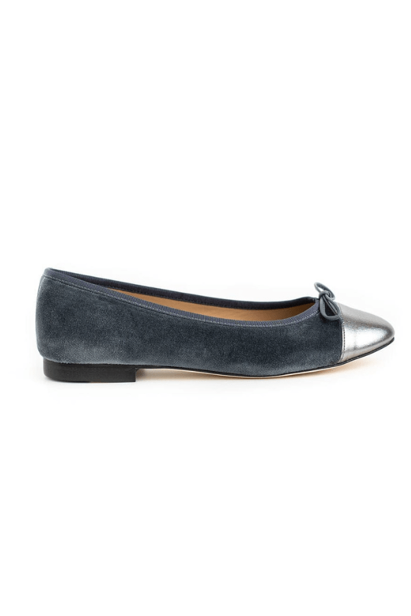 House of Zalo Footwear Beba Charcoal Velvet