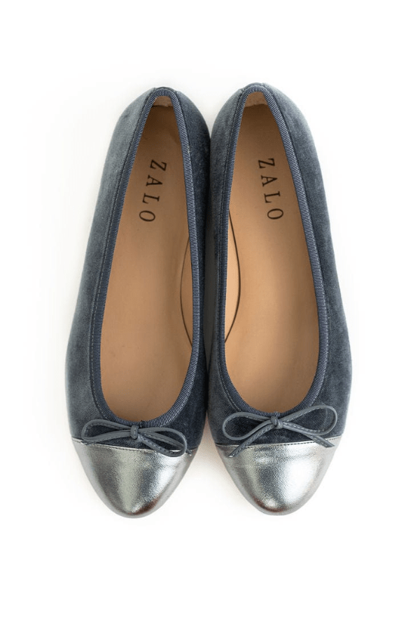 House of Zalo Footwear Beba Charcoal Velvet