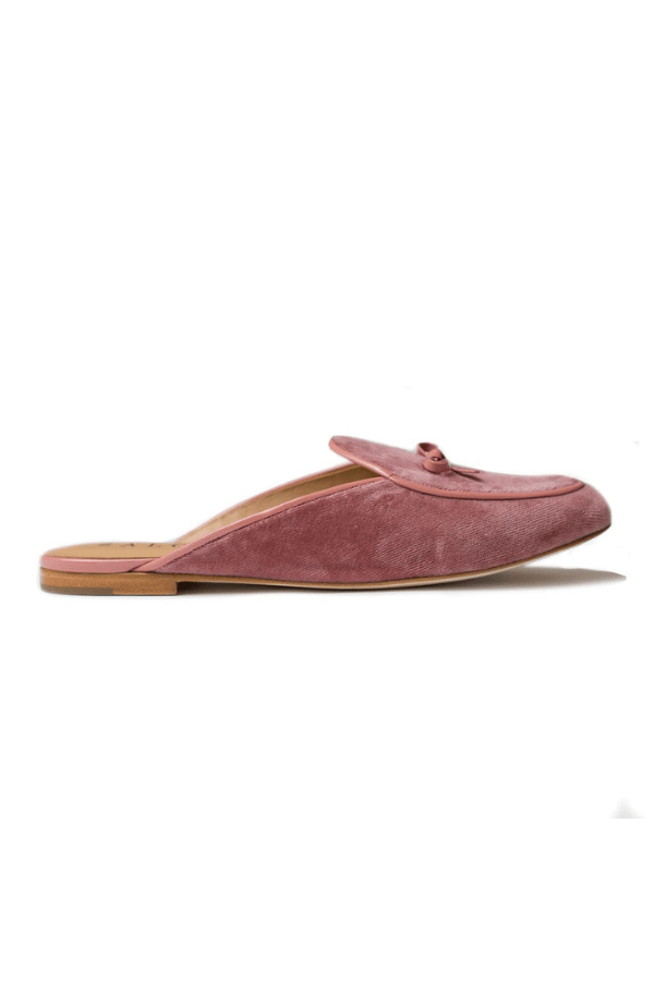 House of Zalo Footwear Bow Mule Rose