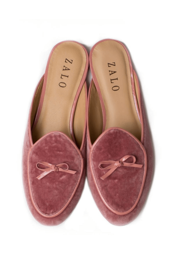 House of Zalo Footwear Bow Mule Rose
