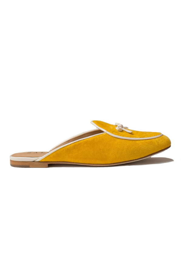 House of Zalo Footwear Bow Mule Saffron