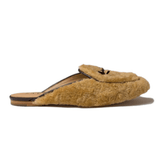 House of Zalo Footwear Bow Mule Shearling Tan