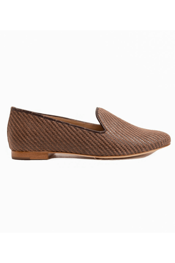 House of Zalo Footwear Chocolate Raffia Slipper
